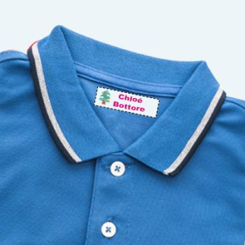 Étiquettes vêtements imprimées 15mm