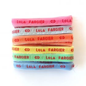 Étiquettes vêtements tissées 10mm (1 ligne)