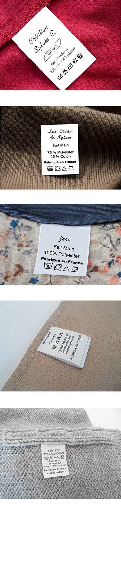 Étiquette de composition